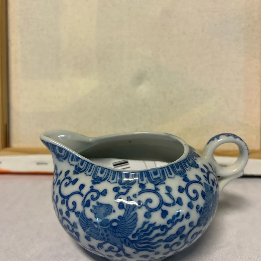 Blue and White Ceramic Decorative Accent